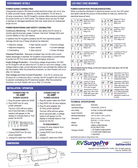 RVSurgePro product sheet easily protects power surge damage